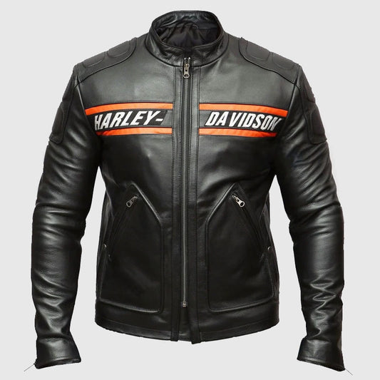 new harley leather jacket with free shipping