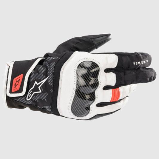 Shop Best Sale Alpinestars SMX Z Drystar Motorcycle Motorbike Gloves Black-White & Red Fluo