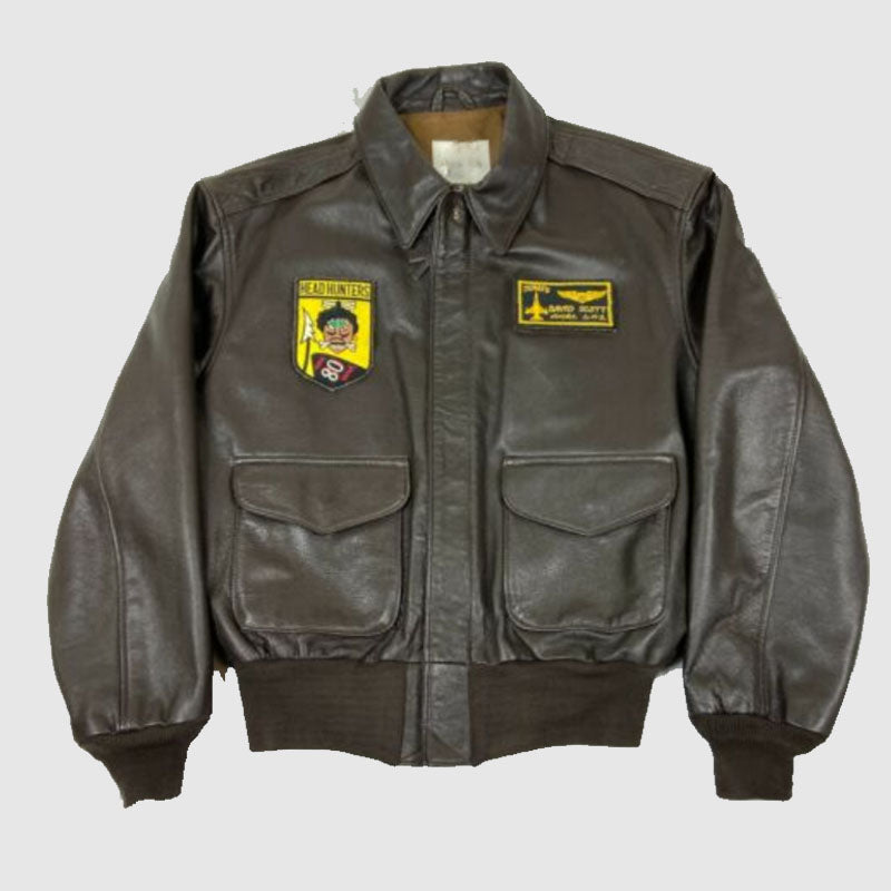 Buy Best Air Force A2 Brown Leather Flight Jacket G-1 Pilot Jackets For Sale
