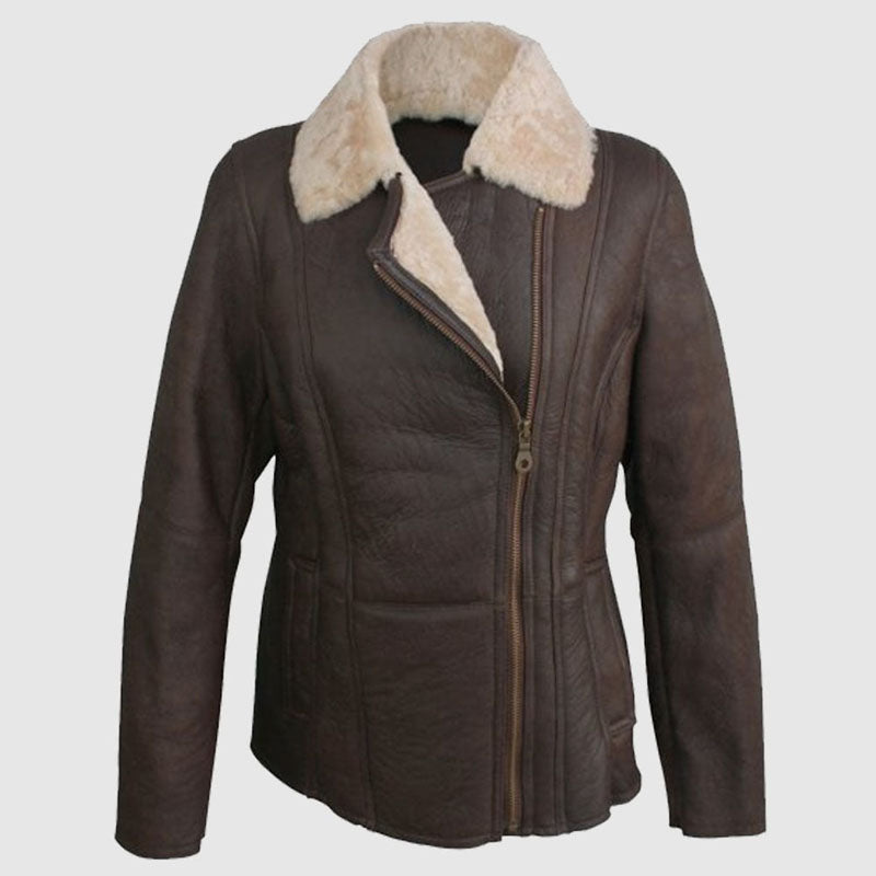 Buy Best Eastern Counties Leather Womens Celine Aviator Sheepskin Coat For New Year Sale