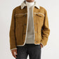 Buy Best Genuine Looking Style Heiden Shearling Leather Tan Jacket For New Year Sale