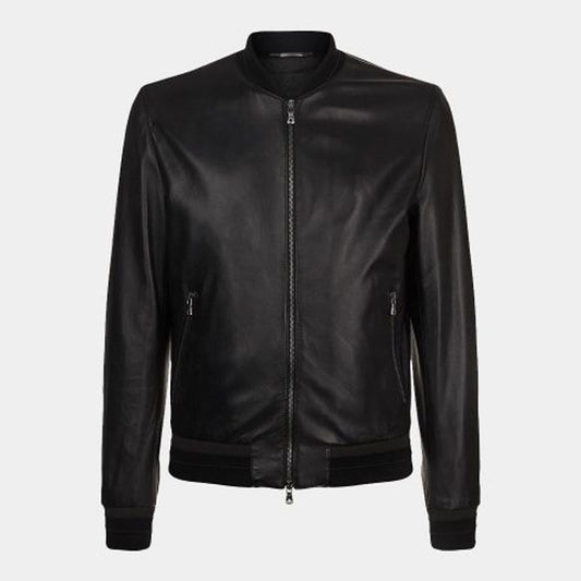 Buy Best Genuine Style Dolce & Gabbana Leather Bomber Jacket For Sale
