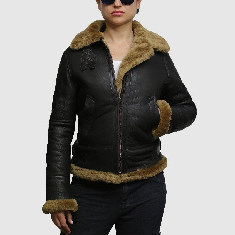Shop Best Women Sheepskin Leather Winter Jackets