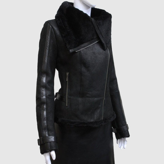 Women Sheepskin Leather Jackets Winter Best Sales