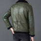 Buy New Year Best Luxury Brand Men Genuine Sheepskin Leather Military Jacket For Christmas Sale