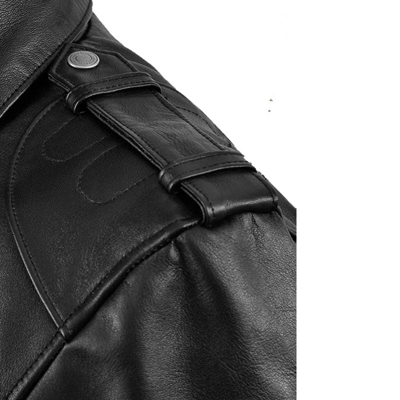 Buy Best New Style Black Fashion Deadwood Motorbike Leather Jacket For Sale