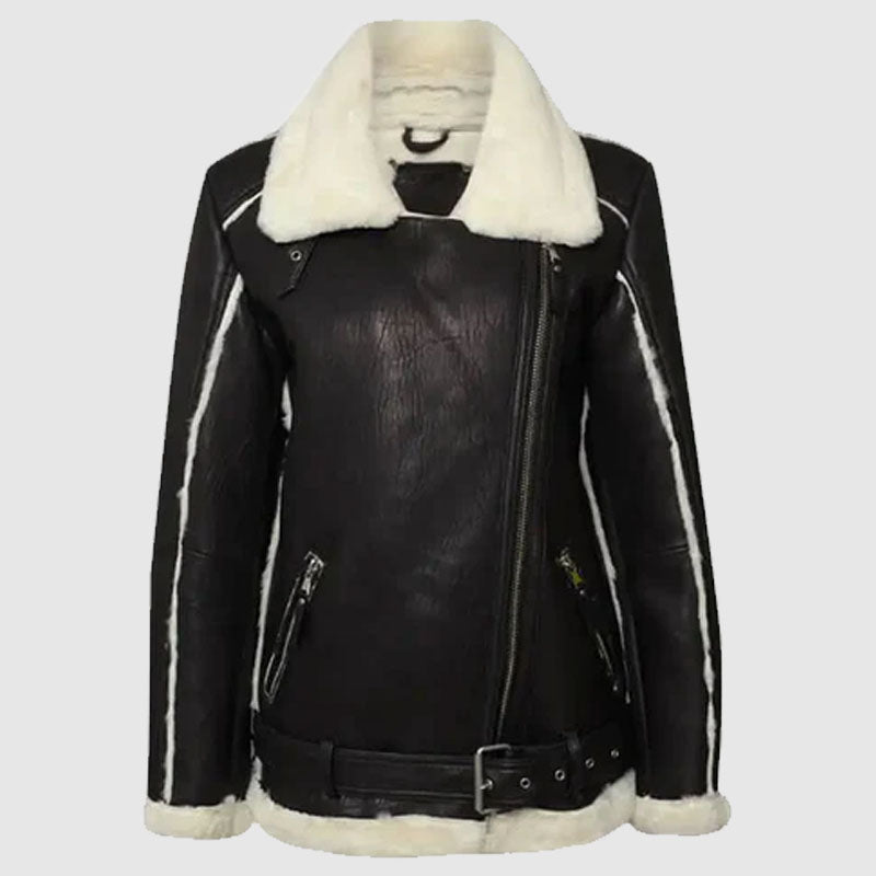 Shop Online Women Shearling Leather Jacket For Sale