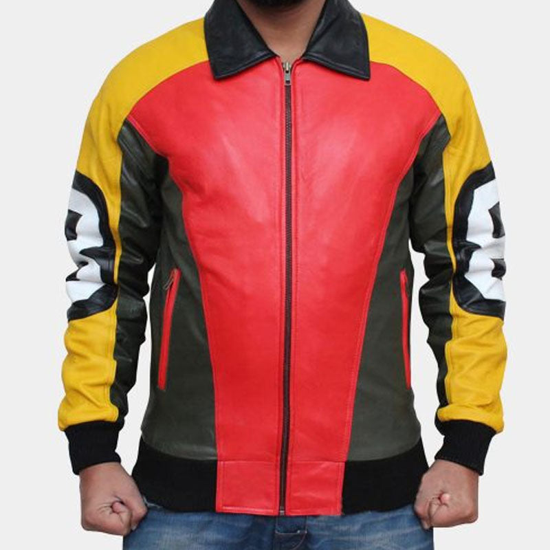 Buy Best Style Fashion 8 Ball Leather Bomber Jacket Shop Rfx Genuine Leather Jacket For Sale
