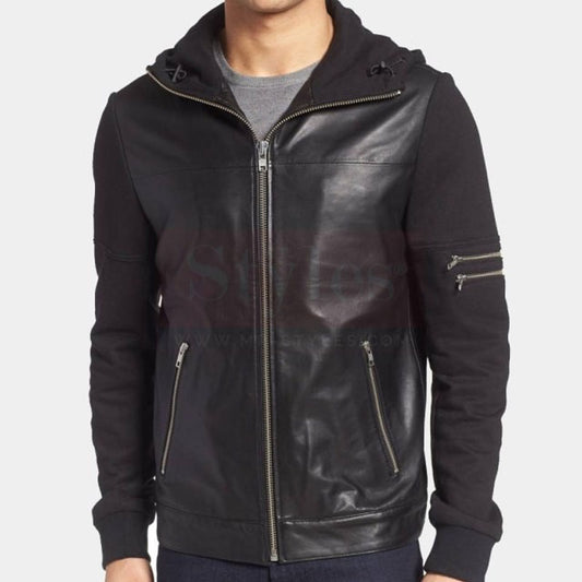 Buy Best Style Fashion la Marquee leather & Cole Haan Leather Bomber Jacket For Sale