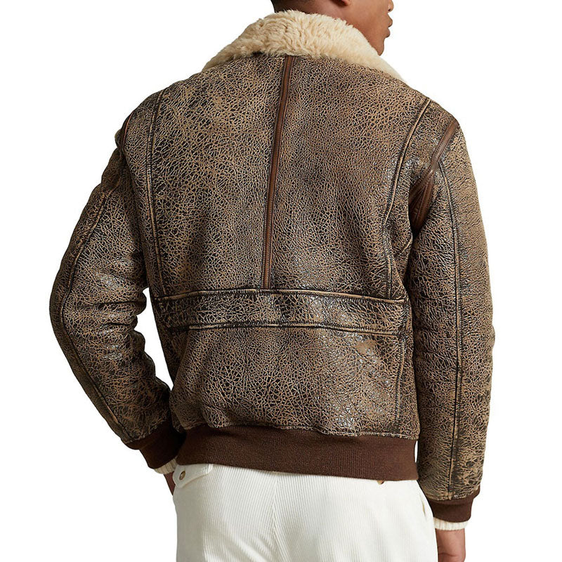 Buy Best Style Genuine B3 Bomber Icelandic Shearling Leather Jacket For Sale
