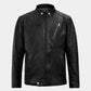 Buy Best Style Mens Genuine Moto Road Black Biker Leather Jacket For Sale