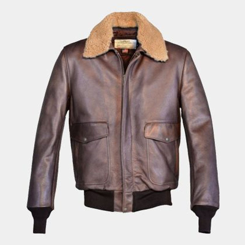 Buy Best Style Shop Genuine Schott Nyc Leather Bomber Jacket For Sale