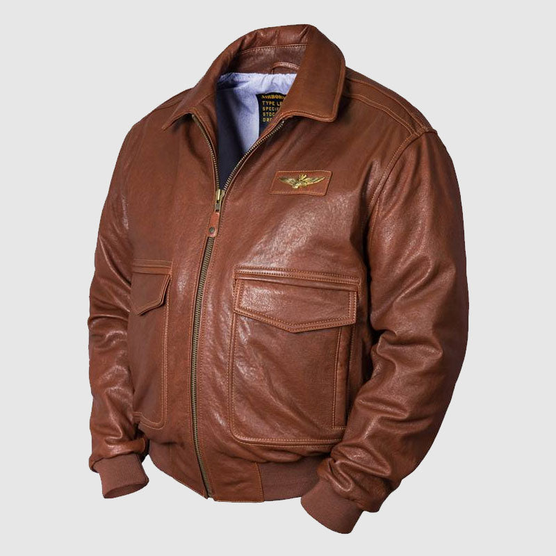 Purchase Best Unique Style Air Force Flight Brown Leather Jacket G-1 Pilot Jackets