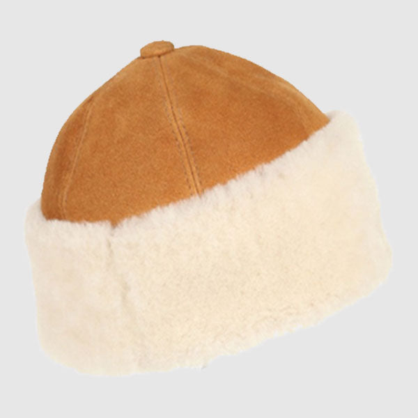 Buy Best Women Warm Becky Sheepskin Tan Leather Hat For Sale