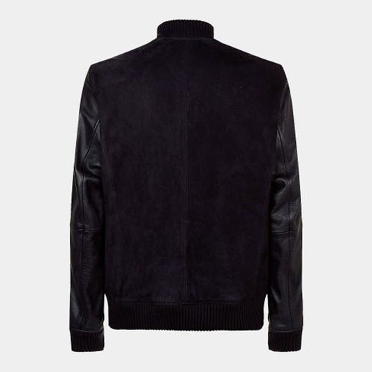Buy Genuine Best Style Boss Suede Black Leather Bomber Jacket For Sale