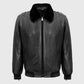 Buy Genuine Black Style Winter Shearling Python Leather Flight Jacket For Sale
