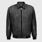 Genuine Best Style Black Autumn Season Python Leather Flight Jacket For Sale