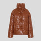 Buy real puffer leather jacket for mens on sale 
