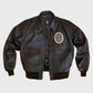 New Looking Purple Heart Patch Modern A-2 Leather Flight Jacket For Sale