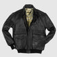 Buy New Style Genuine Antique Lamb Flight Black Leather Jacket For Men's