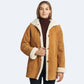 Buy New Winter Genuine Look Roberta Sheepskin Tan Shearling Coat For Sale