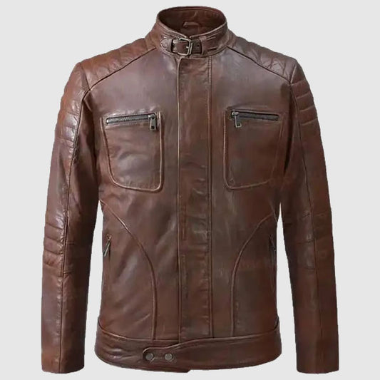 women brown fashion leather jacket online shop