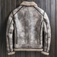 New 2022 Men Genuine High Quality Shearling Leather Jacket 