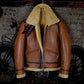 Buy Genuine Best Style Vintage Classic Real Fur Brown Pilot Jacket Men