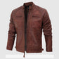 buy mens brown leather jacket online store 
