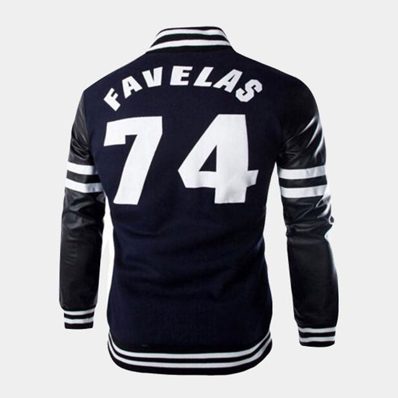 Genuine Quality Best Style High School Navy Leather Long Sleeve varsity Jacket For Sale