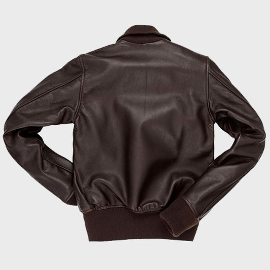 Genuine Style Navy Chocolate Brown Amelia Earhart Flight Leather Jacket