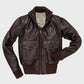 Genuine Style Navy Chocolate Brown Amelia Earhart Flight Leather Jacket