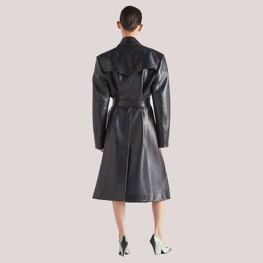 High Quality Women's Leather Trench Coat – 30% Off at Rfx