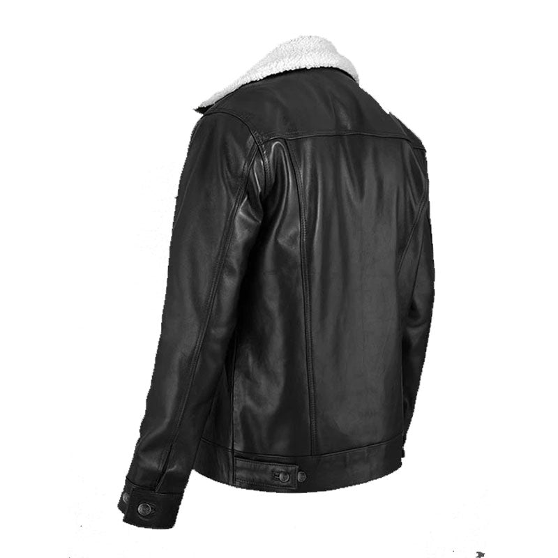 LEATHER SHERPA JACKET