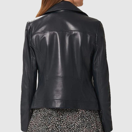 Ladies Black Leather Jacket