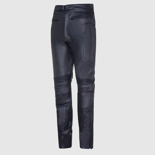mens black leather pant for sale