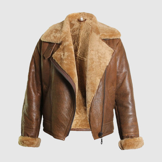 Shop Best Leather Sheepskin Shearling Jacket Womens | B3 WW2 Aviator Flying Jacket