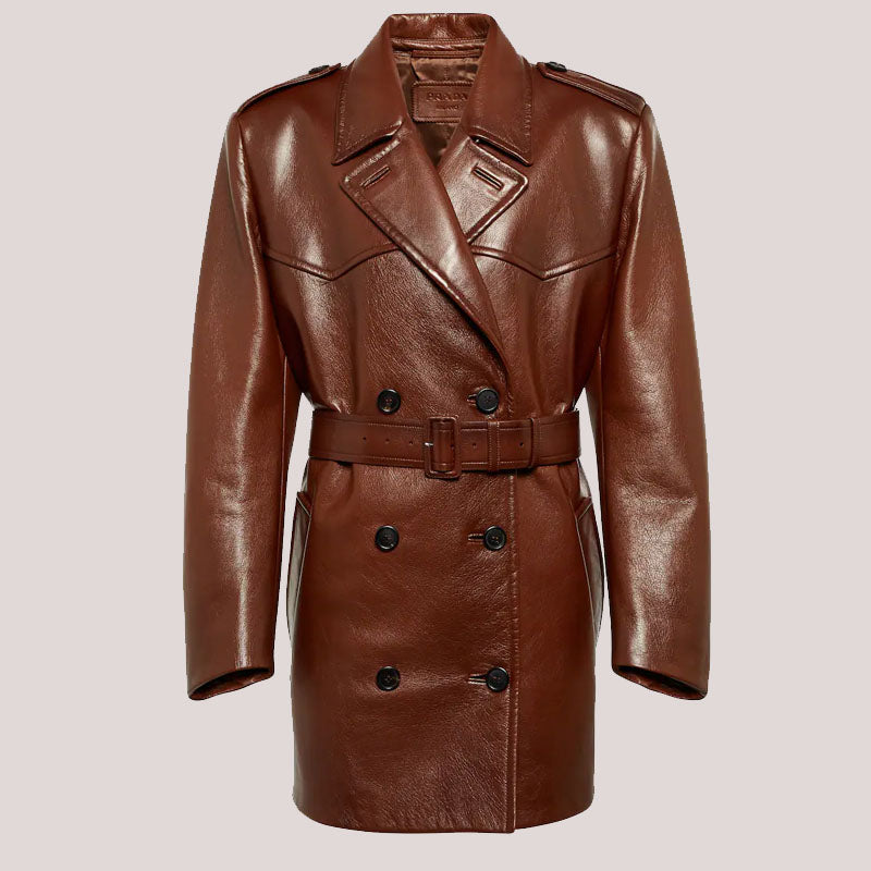 New Leather Long Coat UK With Free Shipping
