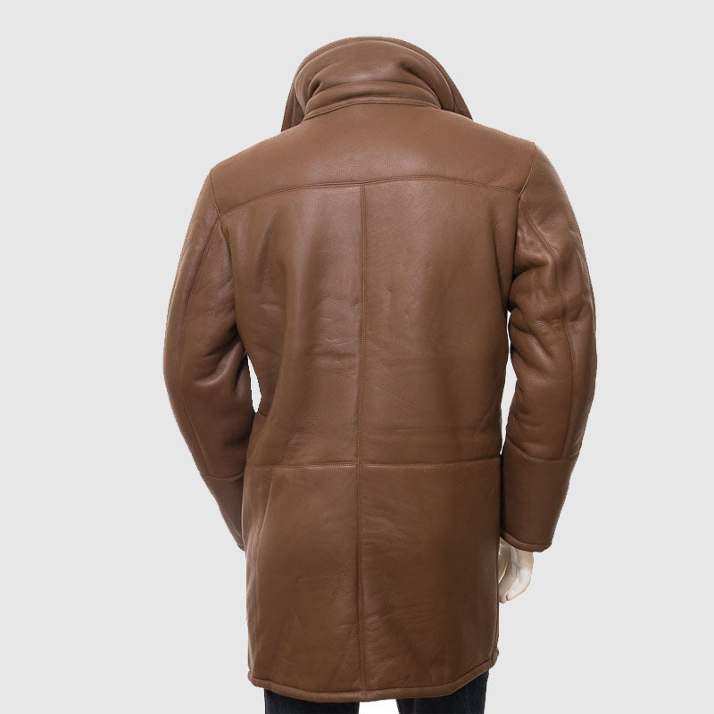online shop mens leather long coat