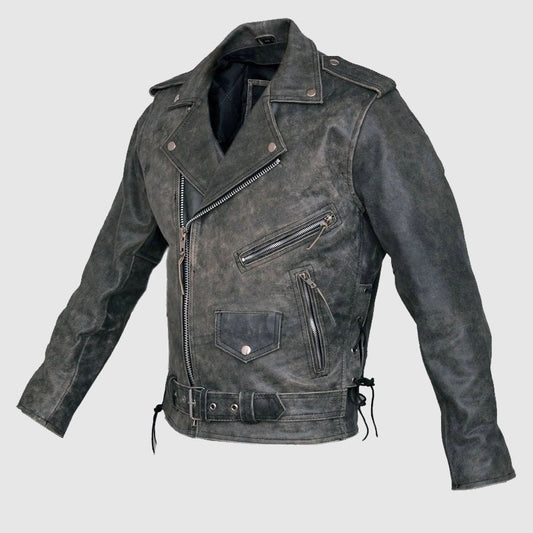 distressed leather jackets for mens online shop