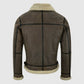 Men Best Christmas Looking Winter B3 Brown Air Force Shearling Jacket For Sale