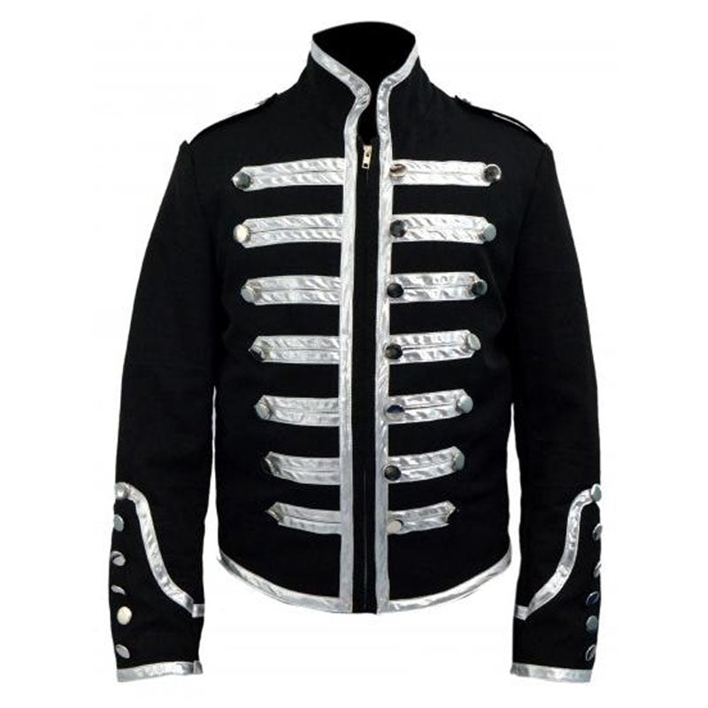 Men Buy Best Style Black Parade Chemical Cotton Cowboy Suede Jacket For New Year Sale