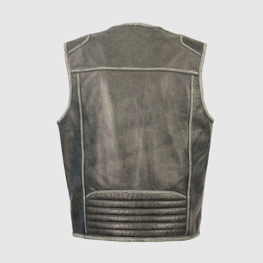 Distressed Biker Leather Vest For Sale In Cheap Price