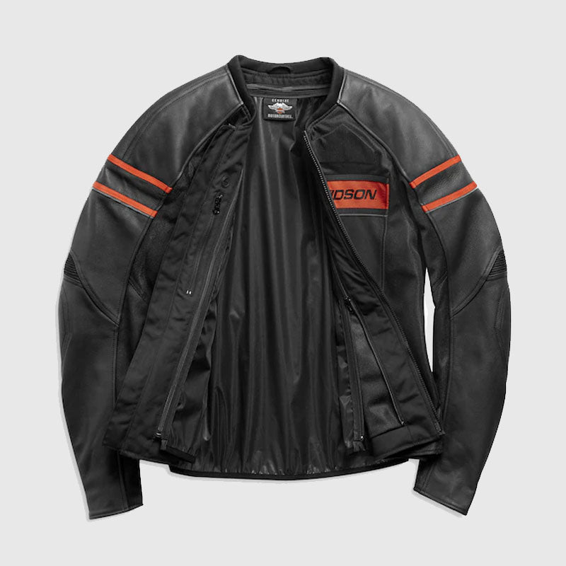 New Premium Quality Men's H-D Brawler Leather Jacket