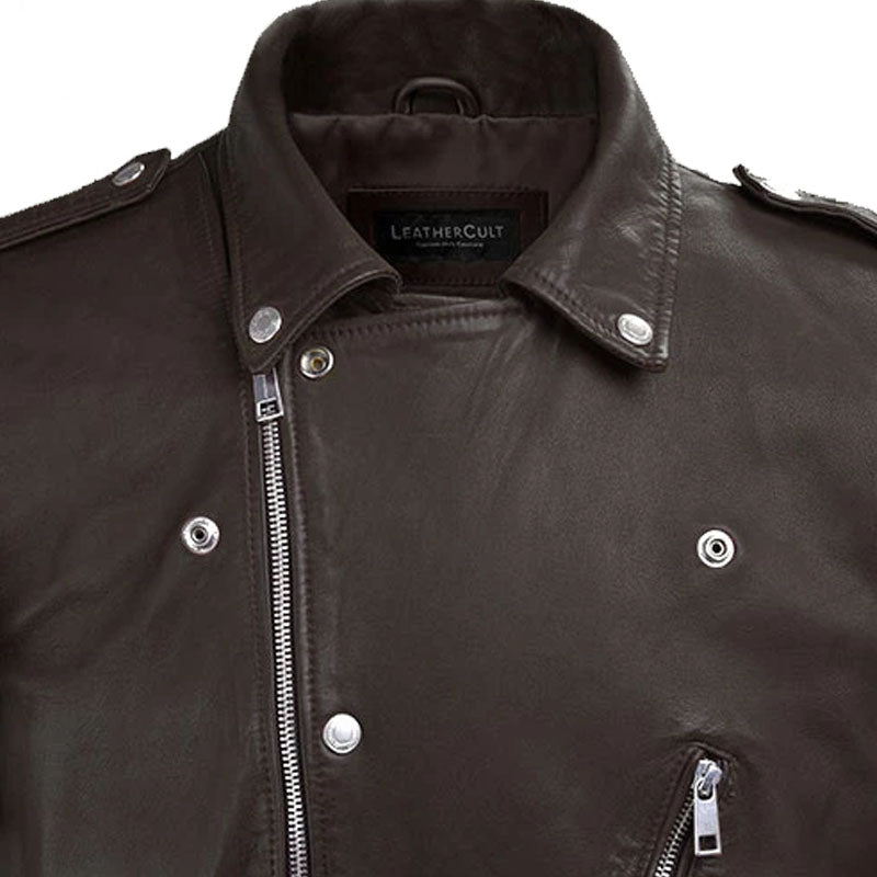 Mens Buy Best Fashion Style Genuine Beast Brown Biker Leather Jacket