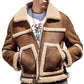 Mens Buy Genuine Winter Vintage Sheepskin Leather Bomber Aviator Jacket