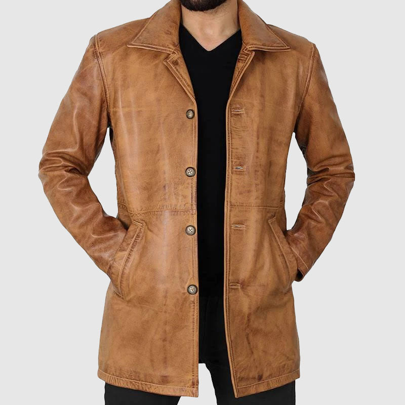 new mens brown long coat shop