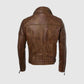 new mens brown fashion leather jacket online shop