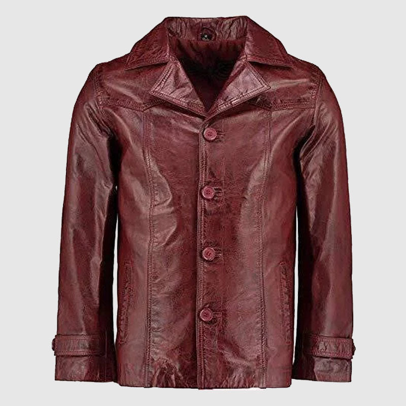 mens brown fashion leather jacket online shop