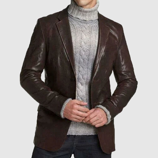 new leather blazer long coat shop